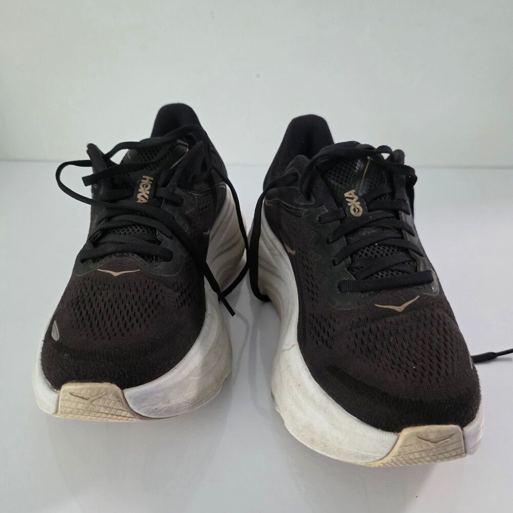 Hoka Bondi 9 Womens 8 Black Rose Gold Running Shoes 1162012 BRGL Sneakers - Picture 4 of 9